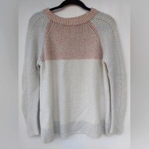 🍵Cozy Anthropologie Staccato Sweater Cream Tan Gray Fall Folklore